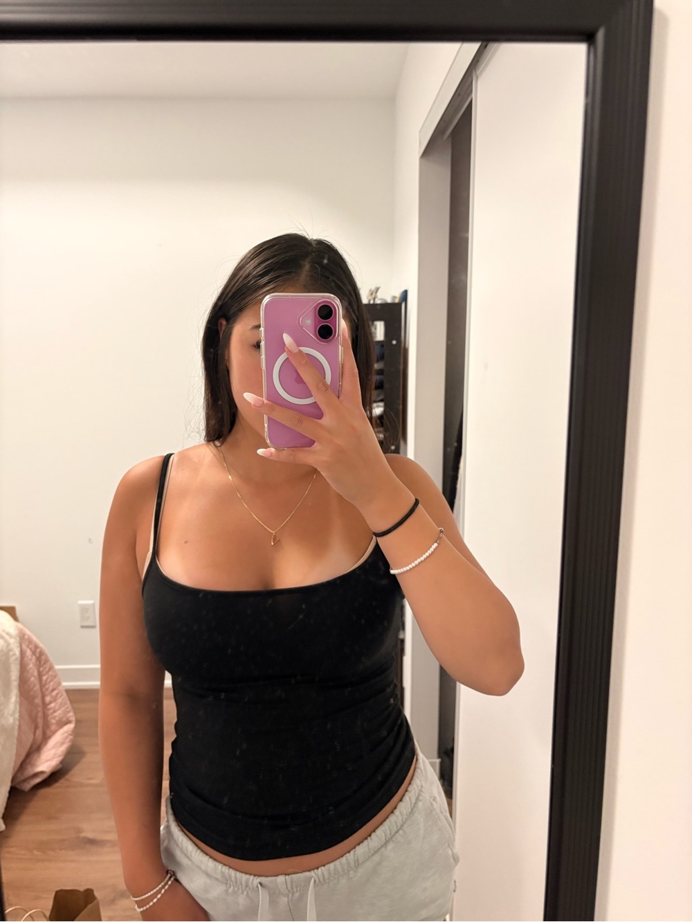 ardene basic black tank